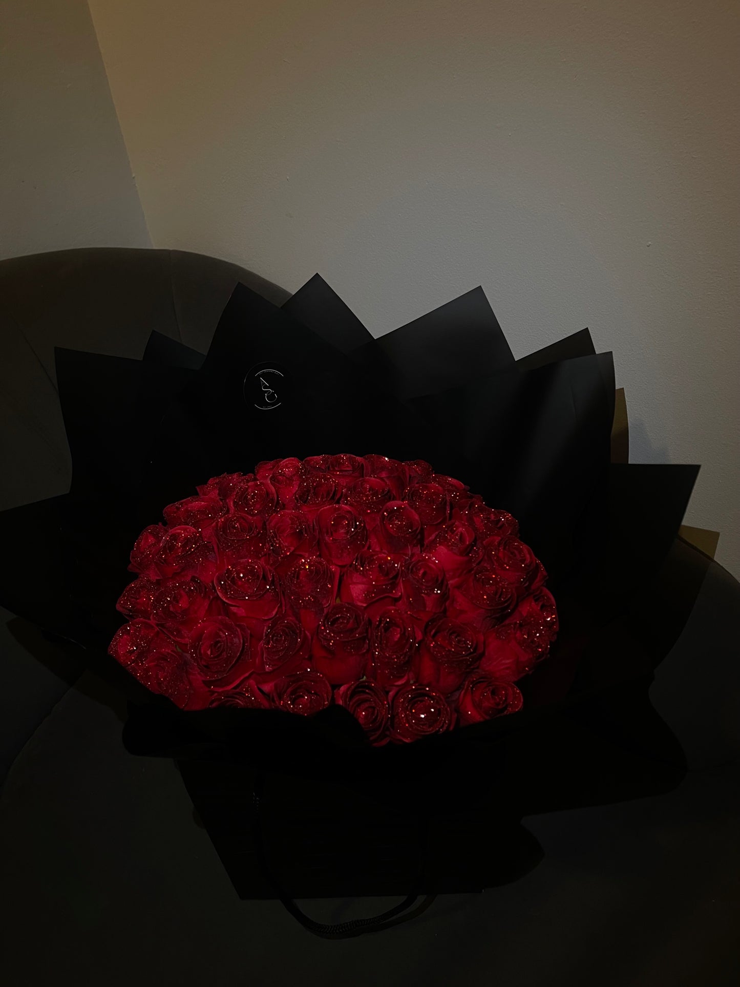 50 Glitter Rose Bouquet (faux)