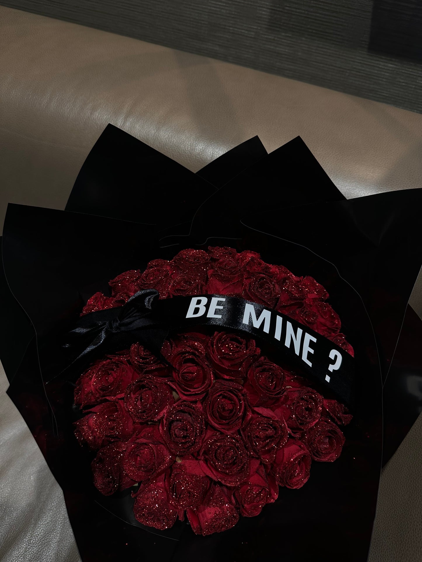 50 Glitter Rose Bouquet (faux)
