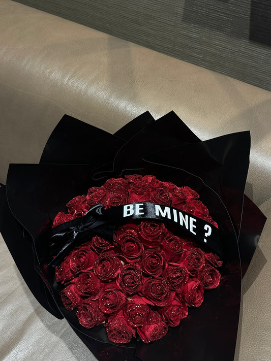 50 Glitter Rose Bouquet (faux)