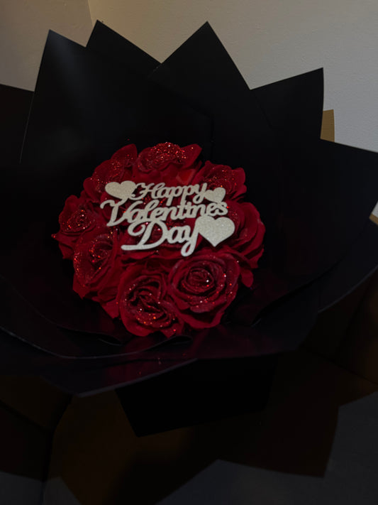 Red glitter bouquet