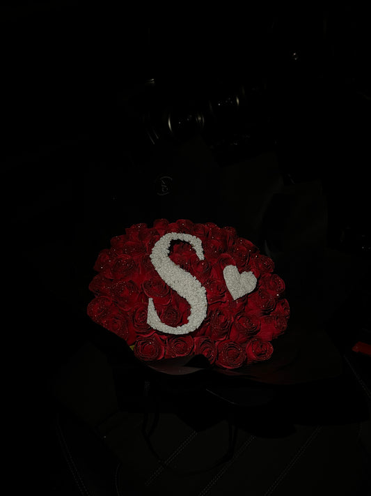 Initial luxe faux bouquet