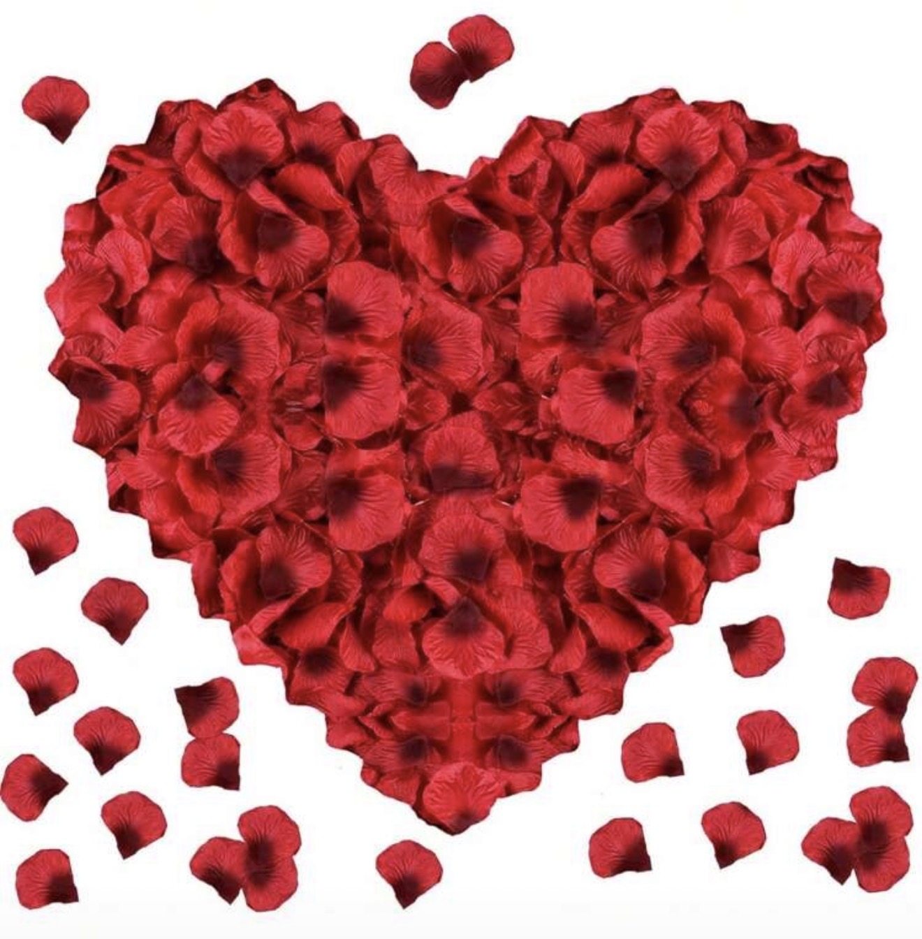 Artificial rose petals